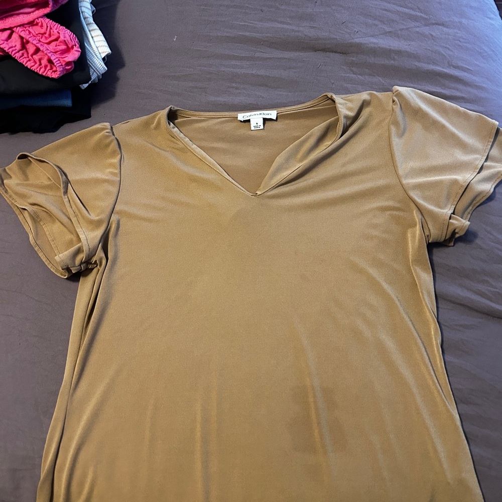 Elegant Brown V-Neck Women's Top